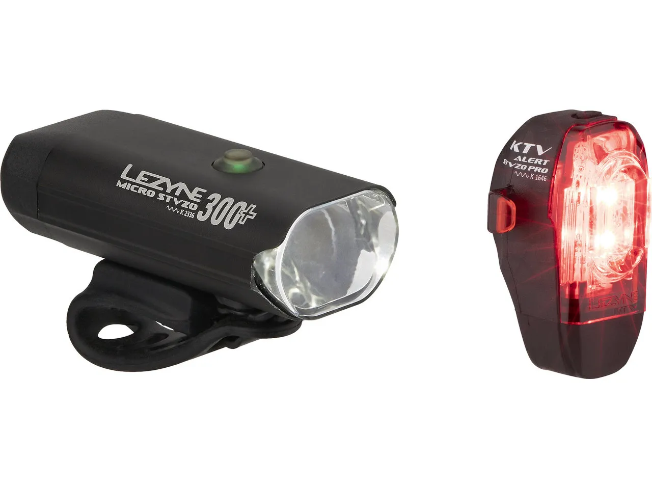 Lezyne Micro 300 + KTV Drive Beleuchtungsset mit StVZO-Zulassung, Schwarz, 300 Lumen Lezyne Micro 300 + KTV Drive Beleuchtungsset mit StVZO-Zulassung, Schwarz, 300 Lumen