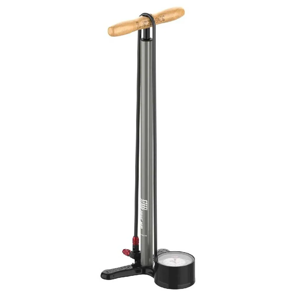 Lezyne Steel Floor Drive 3.5 Standpumpe, Flat grey, 220psi