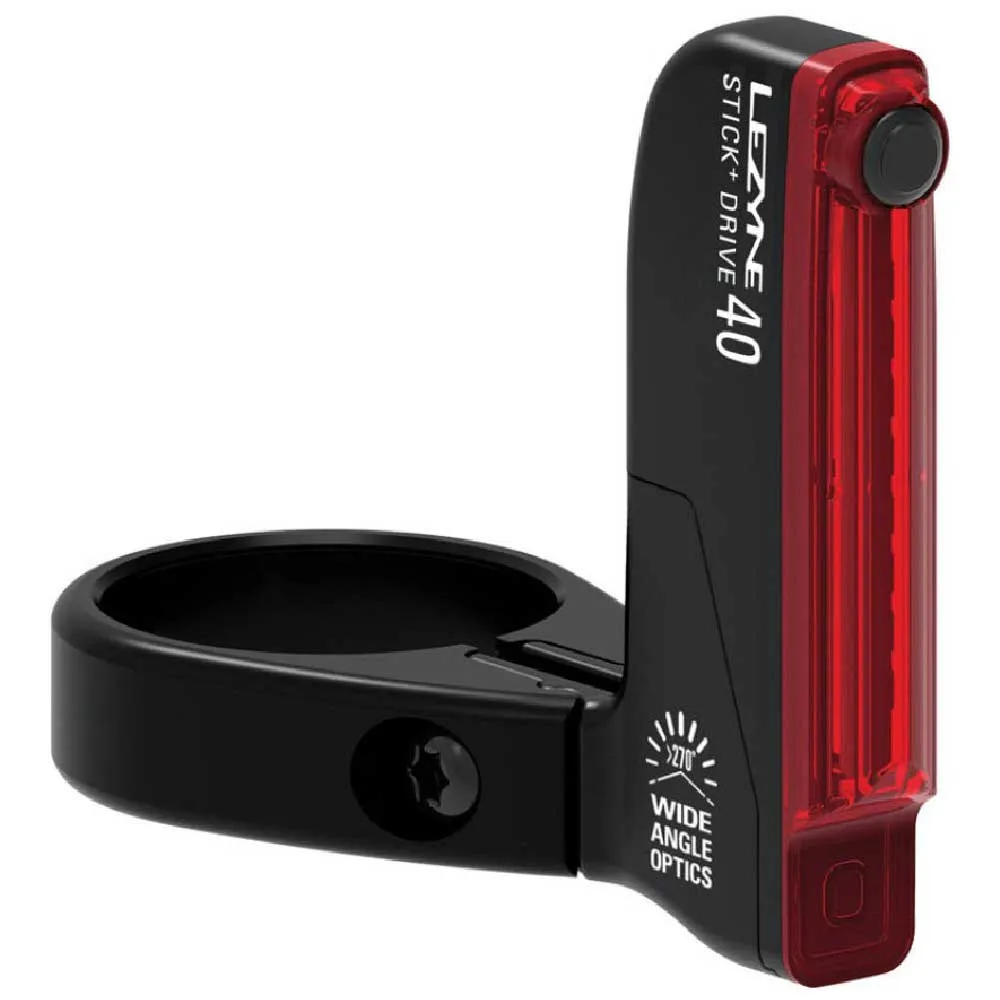 Lezyne Stick+ Drive Sc Rücklicht, Black, 40 Lumina Lezyne Stick+ Drive Sc Rücklicht, Black, 40 Lumina