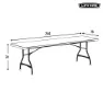 Lifetime 92124 Klappbarer Campingtisch unisex, White / grey, 244 x 76 x 74cm