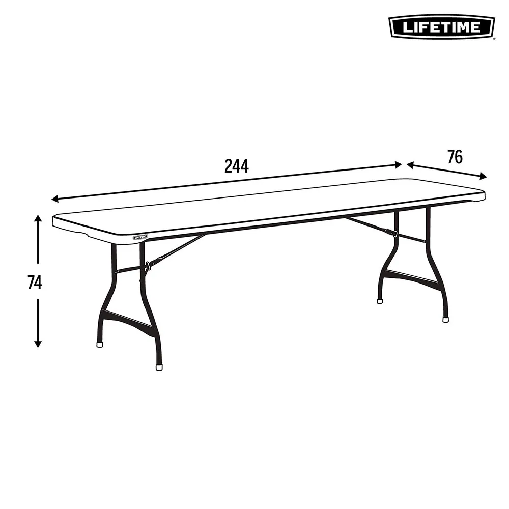 Lifetime 92124 Klappbarer Campingtisch, White / grey, 244 x 76 x 74cm Lifetime 92124 Klappbarer Campingtisch, White / grey, 244 x 76 x 74cm
