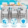 Lifetime 92125 Fester Klappstuhl Aus Aluminium, White / grey, 47 x 50 x 84.5cm