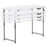 Lifetime Ultra-resistant Folding 122x61x Uv100 56-91.5 Cm Tisch, White, One Size
