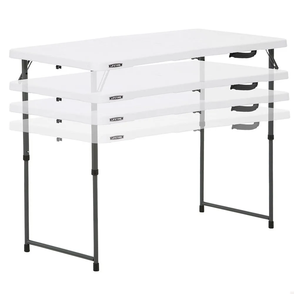Lifetime Ultra-resistant Folding 122x61x Uv100 56-91.5 Cm Tisch, White, One Size Lifetime Ultra-resistant Folding 122x61x Uv100 56-91.5 Cm Tisch, White, One Size