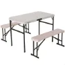 Lifetime Ultra-resistant Folding With 2 Benches Set Uv100 106x61x74 Cm Tisch, White, One Size