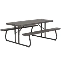 Lifetime Ultra-resistant Folding With Benches Uv100 183x76x74 Cm Tisch
