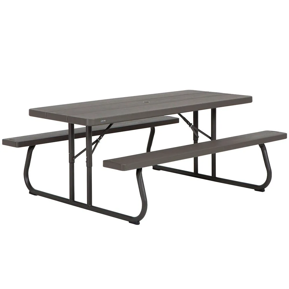 Lifetime Ultra-resistant Folding With Benches Uv100 183x76x74 Cm Tisch, Brown, One Size Lifetime Ultra-resistant Folding With Benches Uv100 183x76x74 Cm Tisch, Brown, One Size
