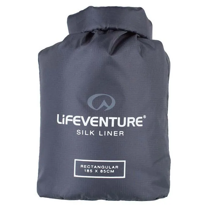 Lifeventure Rechteckiges Seidenfutter, Grey Lifeventure Rechteckiges Seidenfutter, Grey