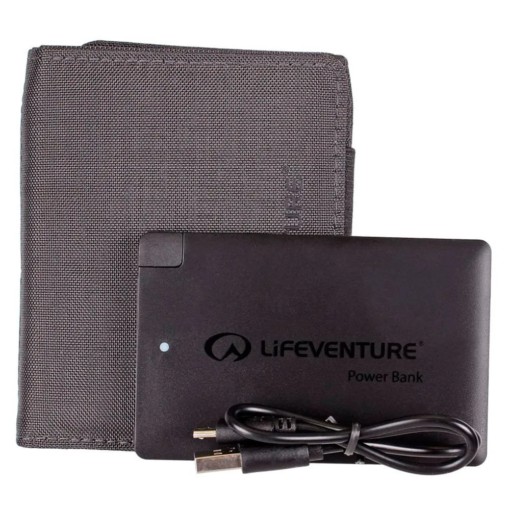 Lifeventure Rfid Mit Powerbank Brieftasche, Grey, One Size Lifeventure Rfid Mit Powerbank Brieftasche, Grey, One Size
