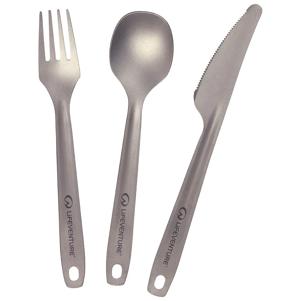 Lifeventure Titan Superleichtes Besteckset, Titanium, One Size