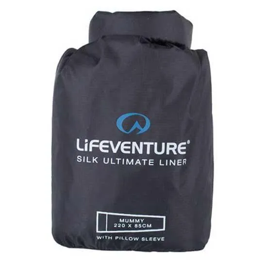 Lifeventure Ultimate Silk Mummy Futter, Black Lifeventure Ultimate Silk Mummy Futter, Black