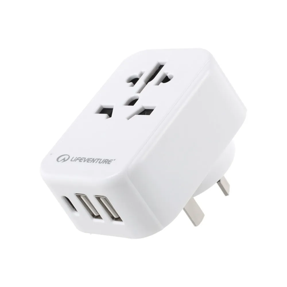 Lifeventure Weltweiter Adapter Auf Aus/china-stecker Mit Usb, One size Lifeventure Weltweiter Adapter Auf Aus/china-stecker Mit Usb, One size