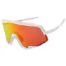 Limar Caos Spiegel-sonnenbrille, White / red, Red/CAT3 / Transparent/CAT0