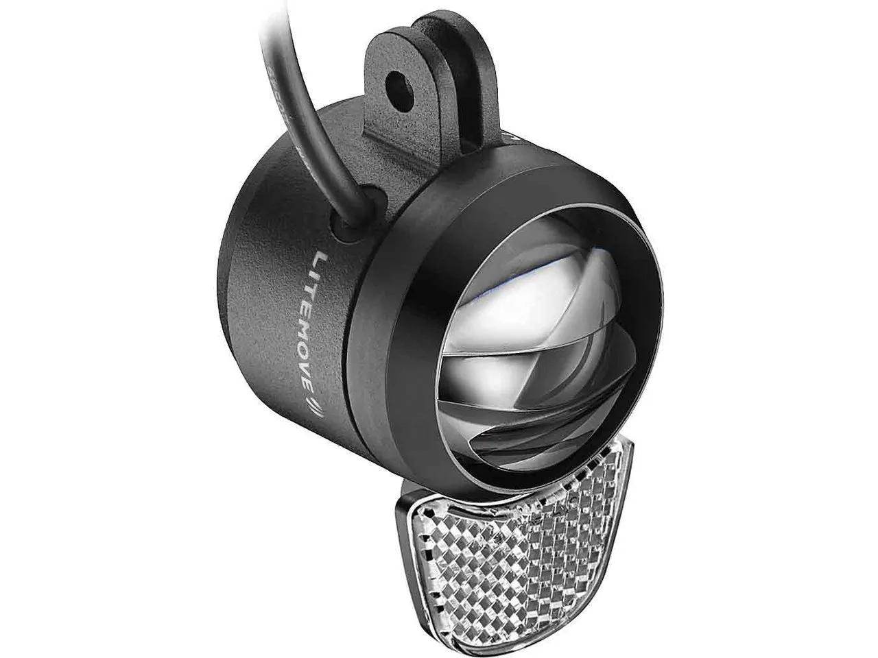 Litemove SEC-110 LED E-Bike Frontlicht für Vorbau-Montage mit StVZO-Zulassung, Schwarz Litemove SEC-110 LED E-Bike Frontlicht für Vorbau-Montage mit StVZO-Zulassung, Schwarz