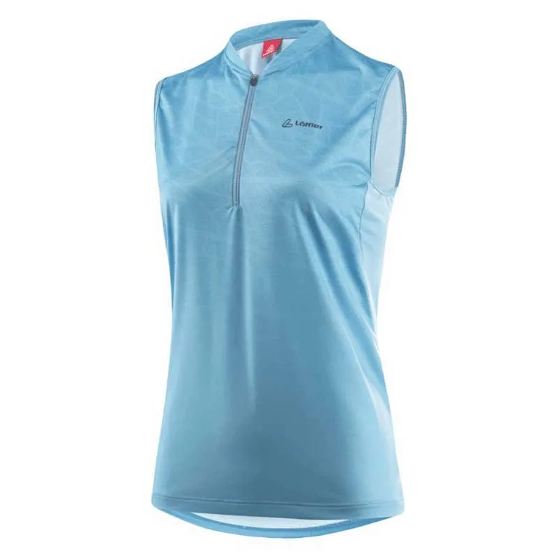 Löffler Half Zip Cutina Ärmelloses Trikot, Blue bay, XL