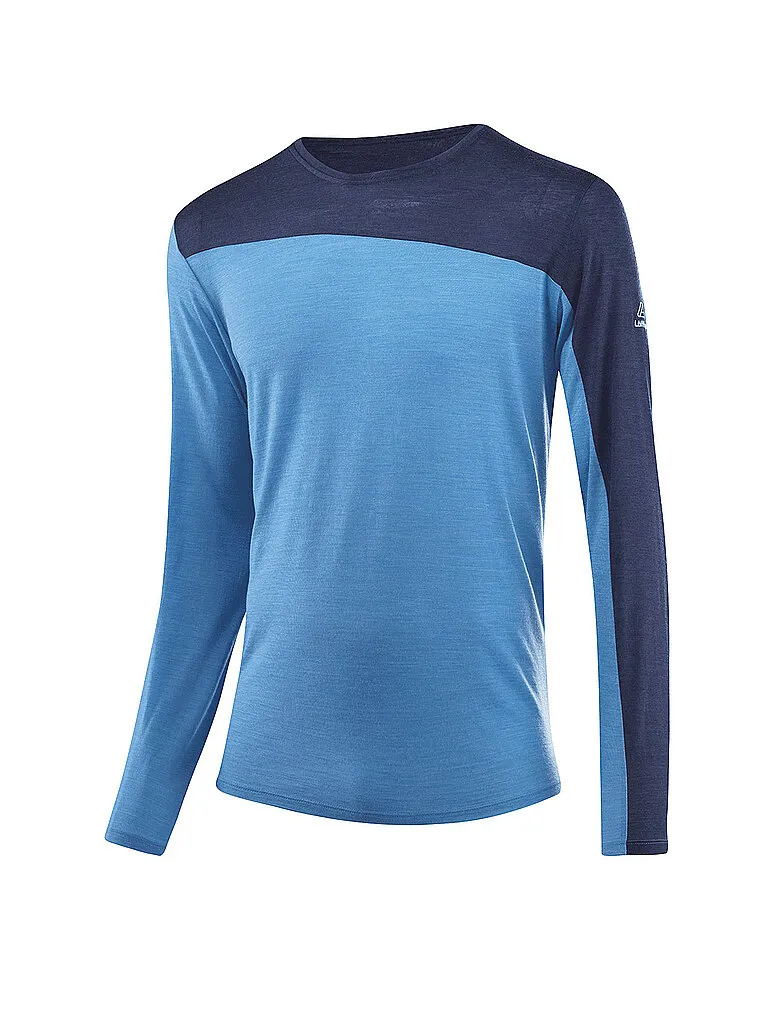 Löffler Herren Laufshirt Blockshirt Merino-TENCEL(TM) LS, Blau Löffler Herren Laufshirt Blockshirt Merino-TENCEL(TM) LS, Blau