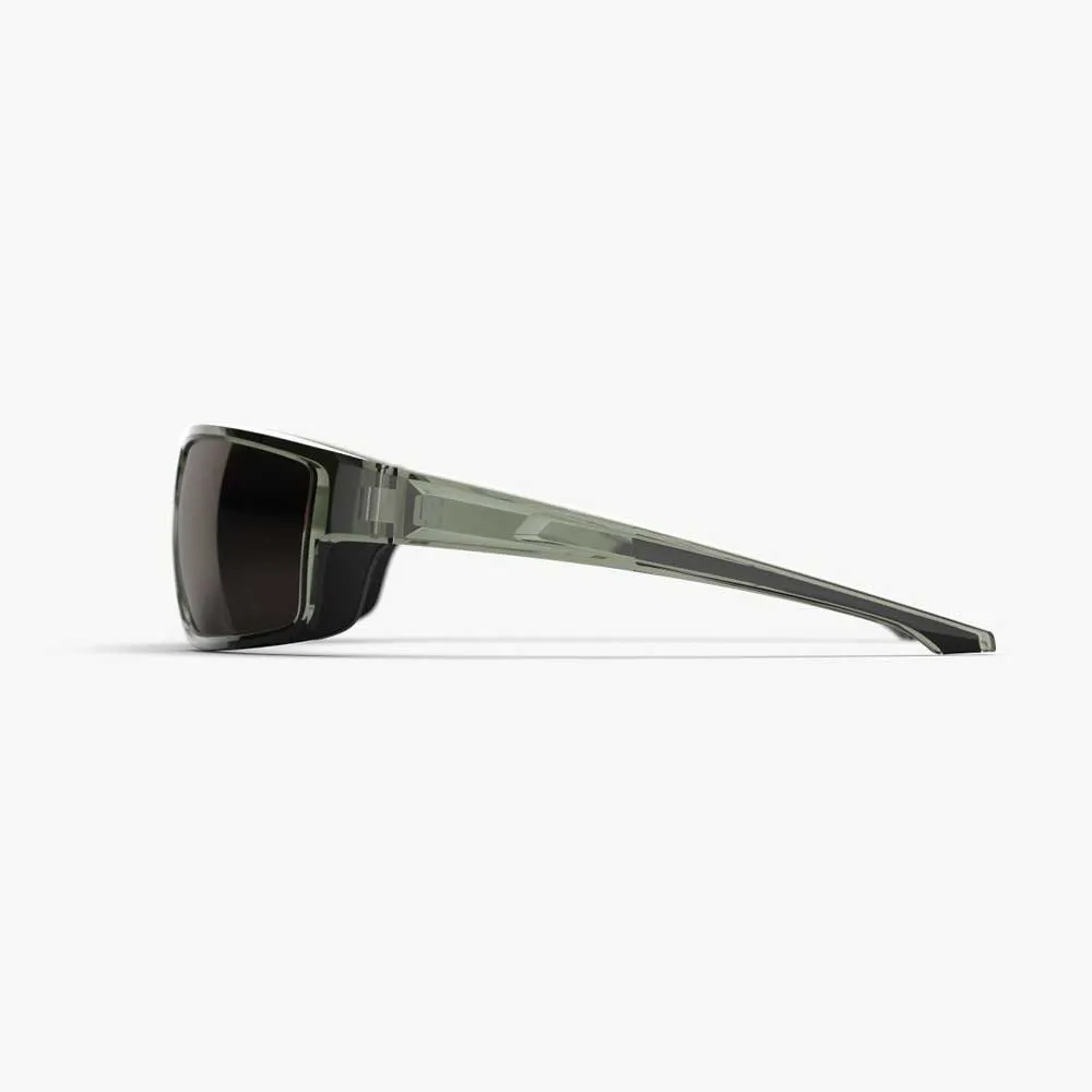 Loubsol Spi Polarized Polarisierte Sonnenbrille unisex, Olive green, Brown Polarized/CAT3