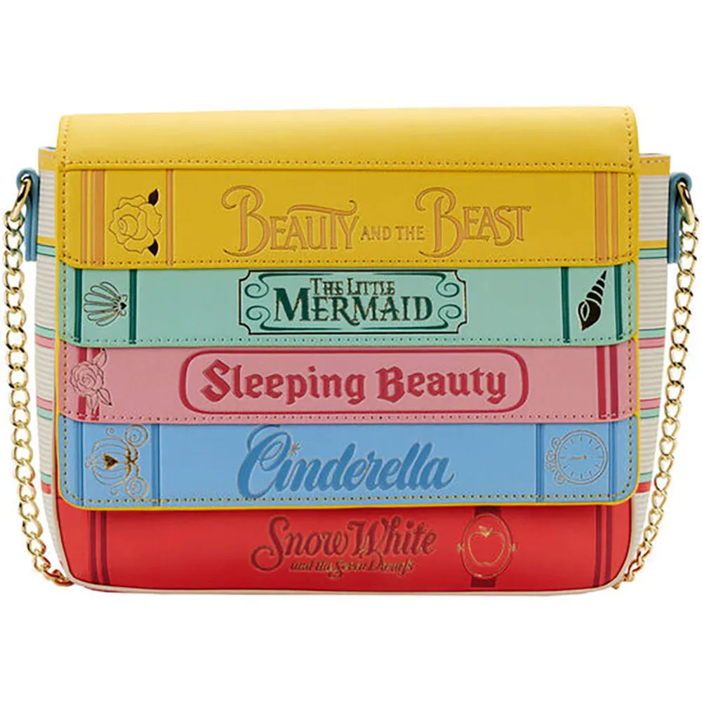 Loungefly Prinzessin Klassische Bücher Umhängetasche, Multicolor