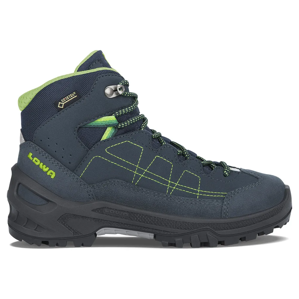 LOWA Approach Goretex Mid Wanderstiefel, Navy / lime, EU 29 LOWA Approach Goretex Mid Wanderstiefel, Navy / lime, EU 29