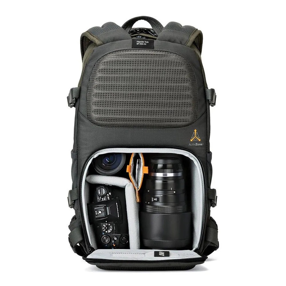 Lowepro Flipside Trek 250 Aw Rucksack, Green / grey Lowepro Flipside Trek 250 Aw Rucksack, Green / grey