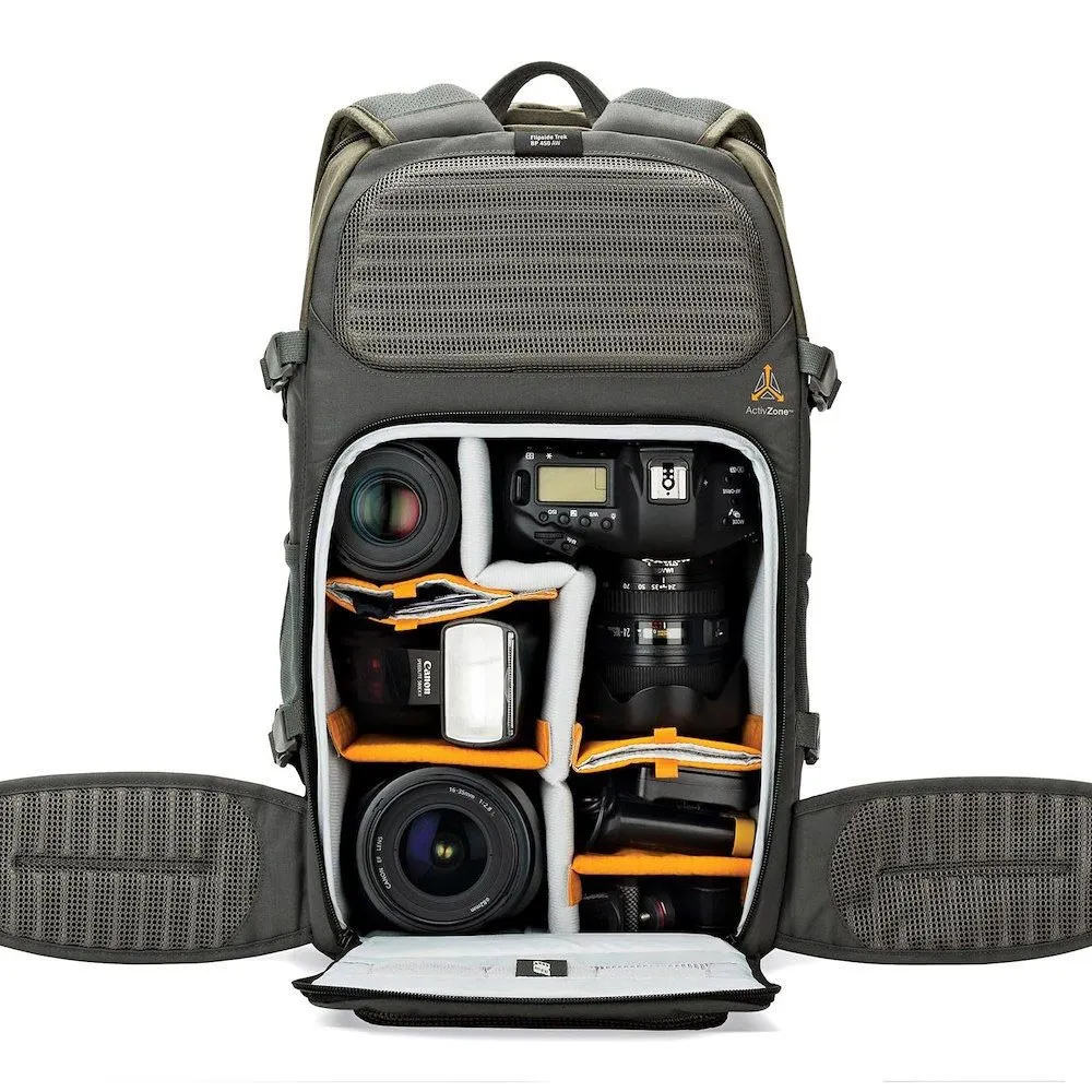 Lowepro Flipside Trek 450 Aw Rucksack, Green / grey