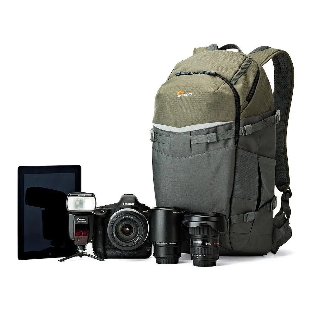 Lowepro Flipside Trek 450 Aw Rucksack, Green / grey