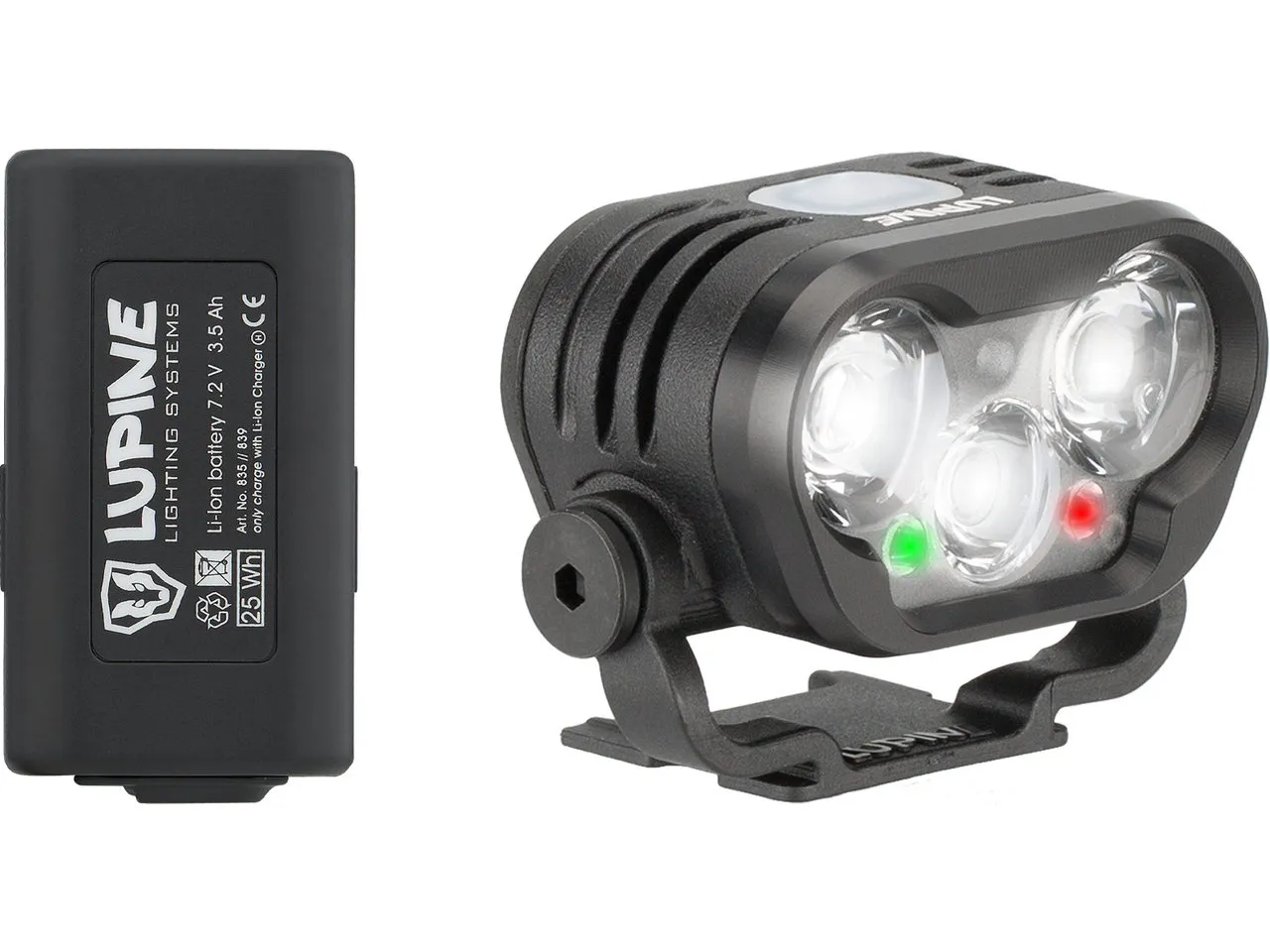 Lupine Blika R 4 LED Helmlampe, Schwarz, 2400 Lumen Lupine Blika R 4 LED Helmlampe, Schwarz, 2400 Lumen