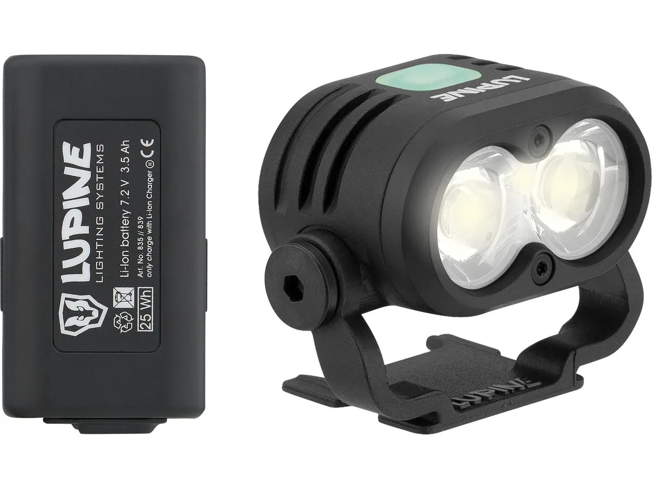 Lupine Piko 4 LED Helmlampe, Schwarz, 2100 Lumen Lupine Piko 4 LED Helmlampe, Schwarz, 2100 Lumen