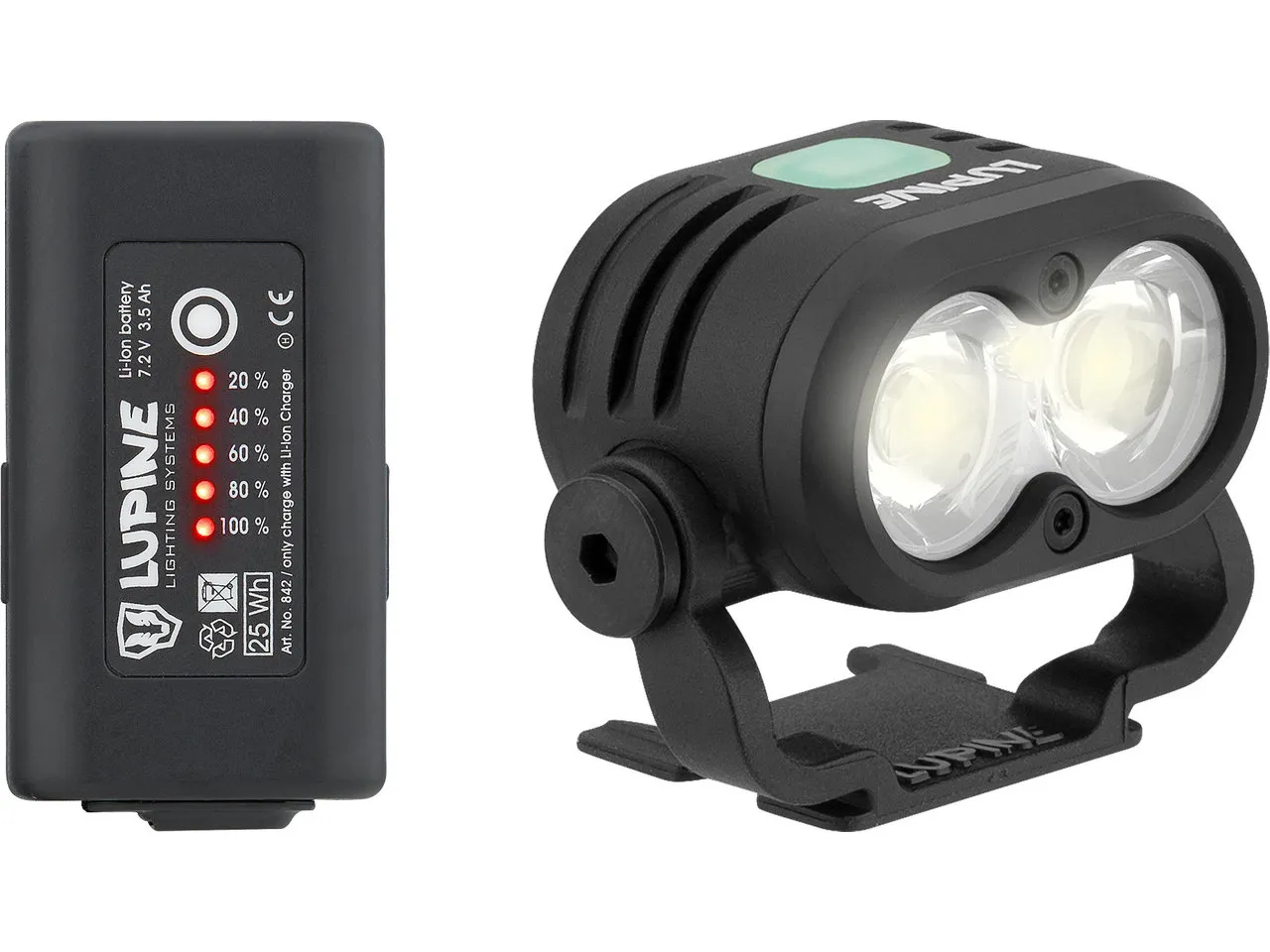 Lupine Piko R 4 SC LED Helmlampe, Schwarz, 2100 Lumen Lupine Piko R 4 SC LED Helmlampe, Schwarz, 2100 Lumen