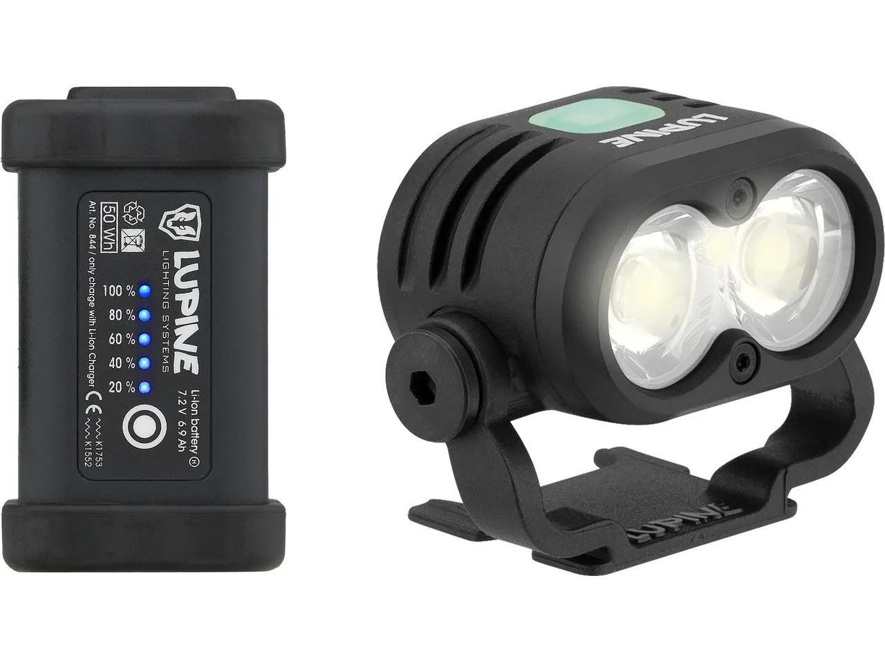 Lupine Piko R 7 SC LED Helmlampe, Schwarz, 2100lm