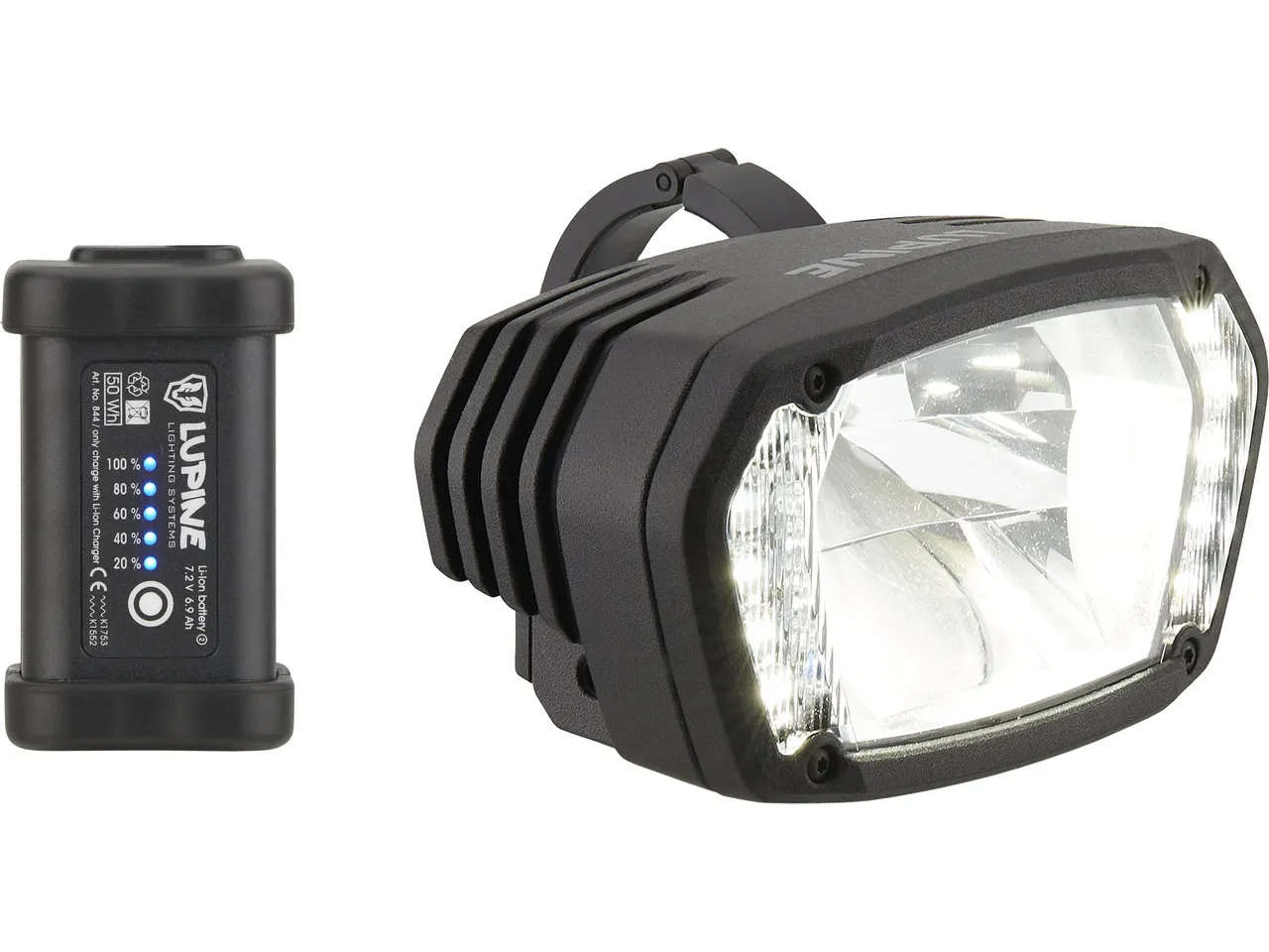 Lupine SL AX 6.9 LED Frontlicht mit StVZO-Zulassung Modell 2023, Schwarz, 3800 Lumen, 25.4mm Lupine SL AX 6.9 LED Frontlicht mit StVZO-Zulassung Modell 2023, Schwarz, 3800 Lumen, 25.4mm