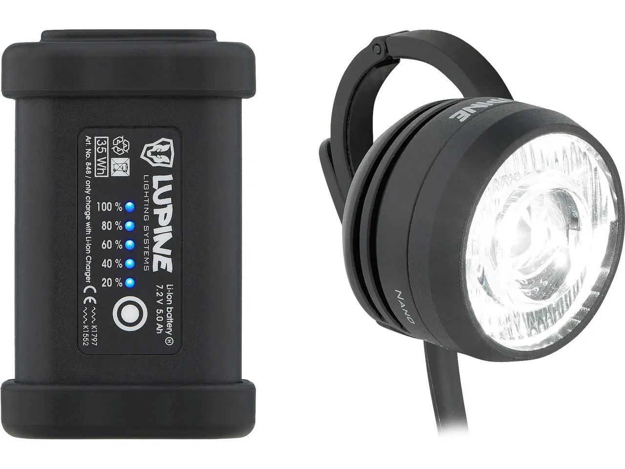 Lupine SL Nano AF 5 LED Frontlicht mit StVZO-Zulassung, Schwarz, 1100 Lumen Lupine SL Nano AF 5 LED Frontlicht mit StVZO-Zulassung, Schwarz, 1100 Lumen