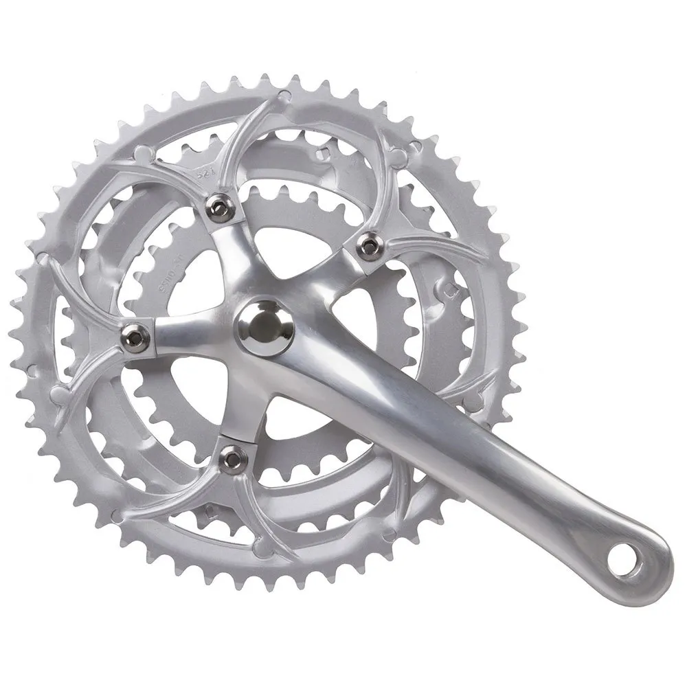 M-Wave 8s Kurbelgarnitur, Silver, 175mm, 30/42-52t M-Wave 8s Kurbelgarnitur, Silver, 175mm, 30/42-52t