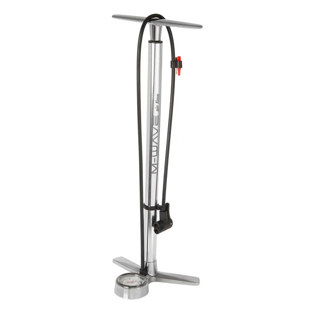M-Wave Air Flow Standpumpe, Silver, 145psi M-Wave Air Flow Standpumpe, Silver, 145psi