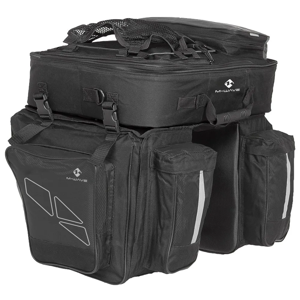 M-Wave Amsterdam Triple 96l Fahrradtasche, Black, One Size M-Wave Amsterdam Triple 96l Fahrradtasche, Black, One Size