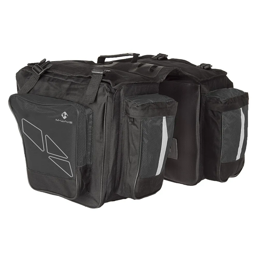 M-Wave Amsterdam Triple 96l Fahrradtasche, Black, One Size M-Wave Amsterdam Triple 96l Fahrradtasche, Black, One Size