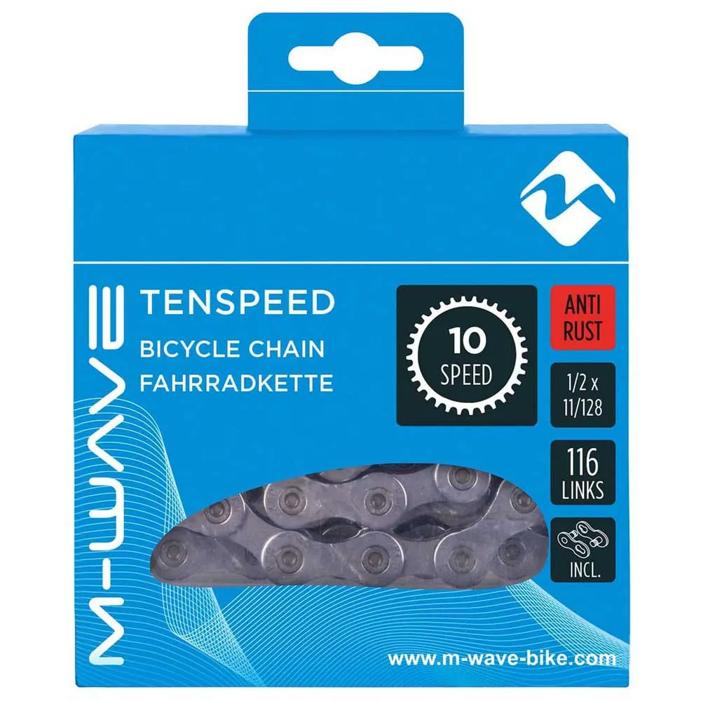 M-Wave Anti Rust Mtb Kette, Grey, 116 Links M-Wave Anti Rust Mtb Kette, Grey, 116 Links