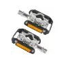 M-Wave Pedalset mit Doppelfunktion, kompatibel mit Shimano – Cr-Mo-Achse