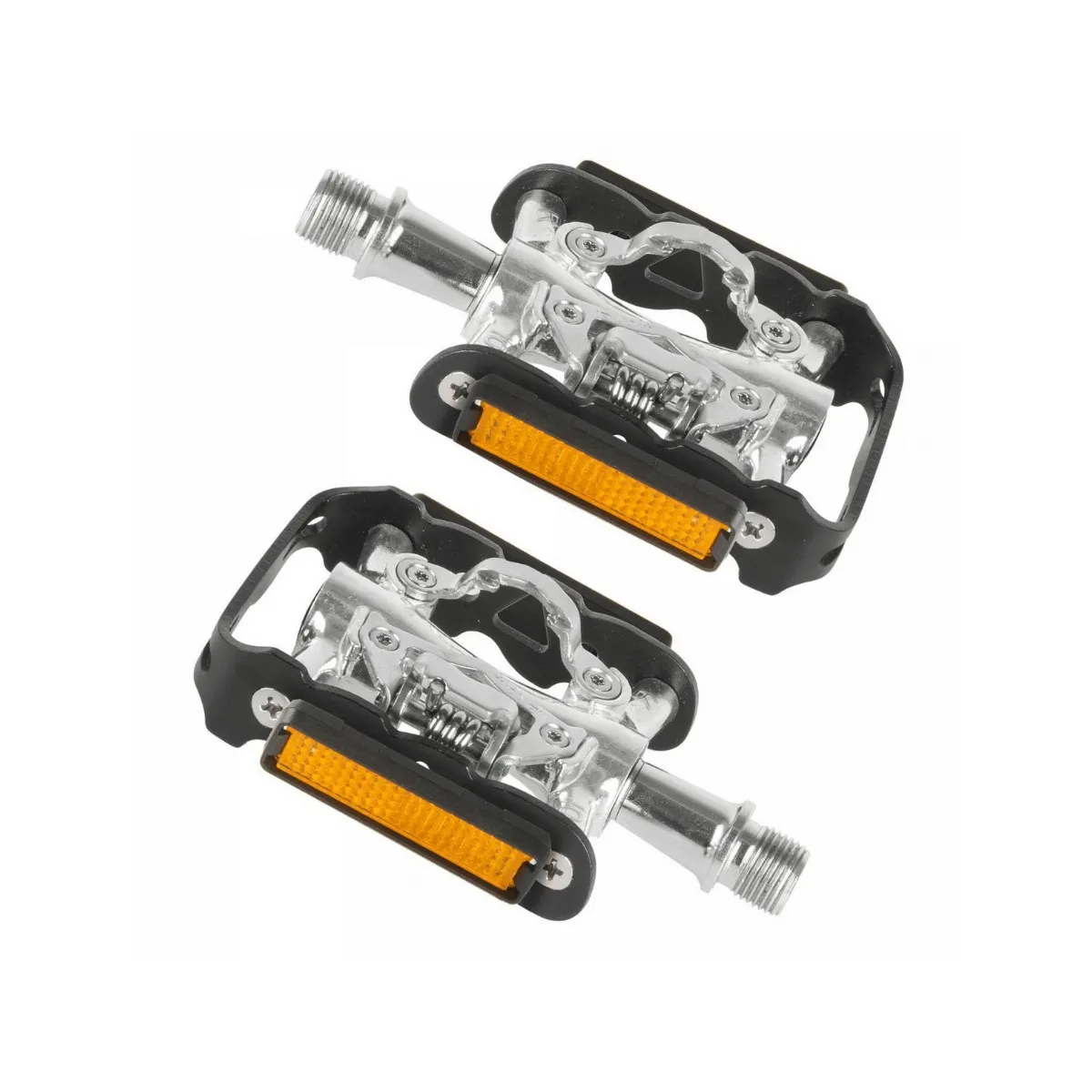 M-Wave Pedalset mit Doppelfunktion, kompatibel mit Shimano – Cr-Mo-Achse M-Wave Pedalset mit Doppelfunktion, kompatibel mit Shimano – Cr-Mo-Achse
