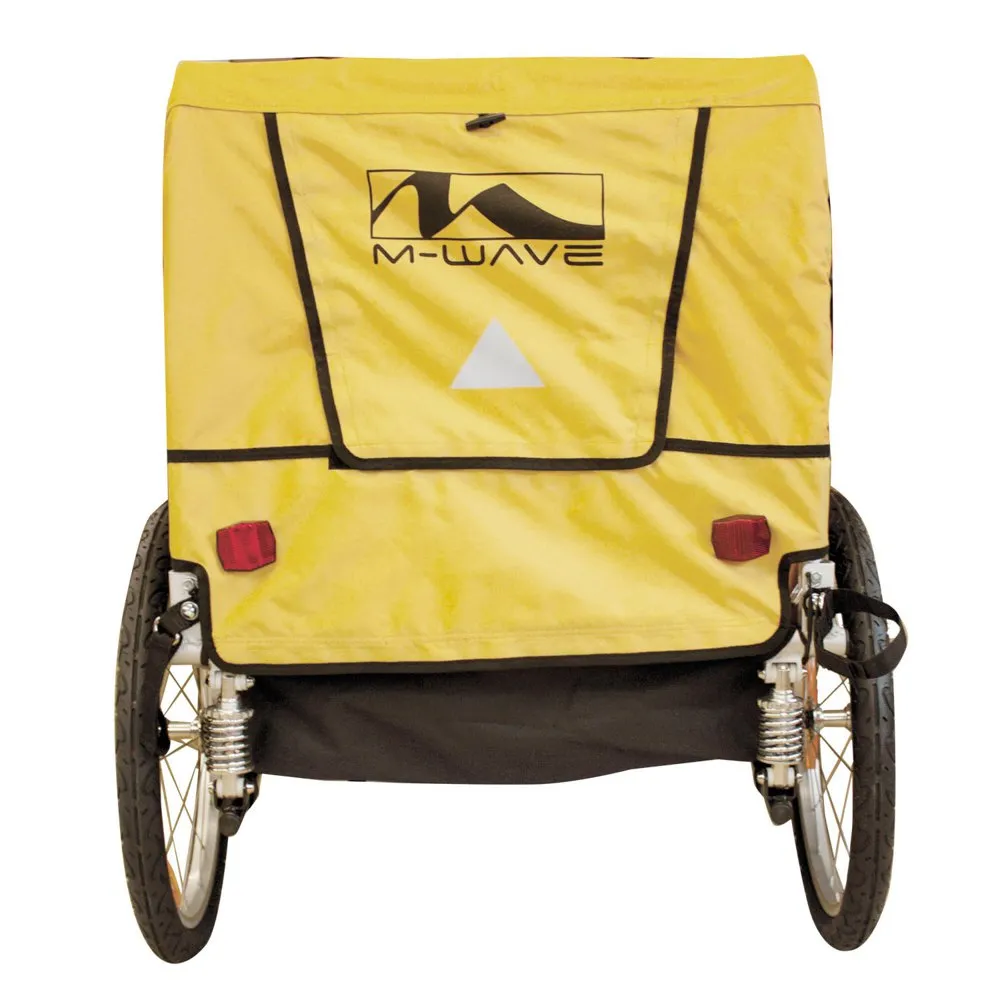 M-Wave Stalwart Kid 2 Fahrradanhänger, Black / yellow, Max 20kg