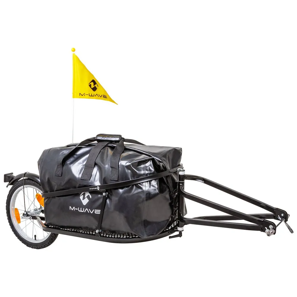 M-Wave Stalwart Single 40 Luggage Trailer, Black, Max 27kg