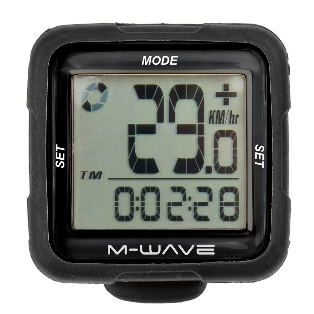 M-Wave Xiv Silicone Fahrradcomputer, Black, One Size M-Wave Xiv Silicone Fahrradcomputer, Black, One Size
