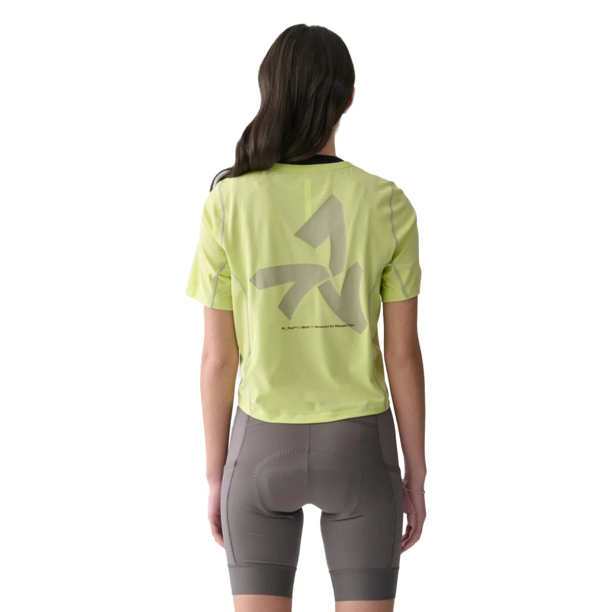 MAAP Alt Road Damen Cropped Tee, Shadow lime, M MAAP Alt Road Damen Cropped Tee, Shadow lime, M