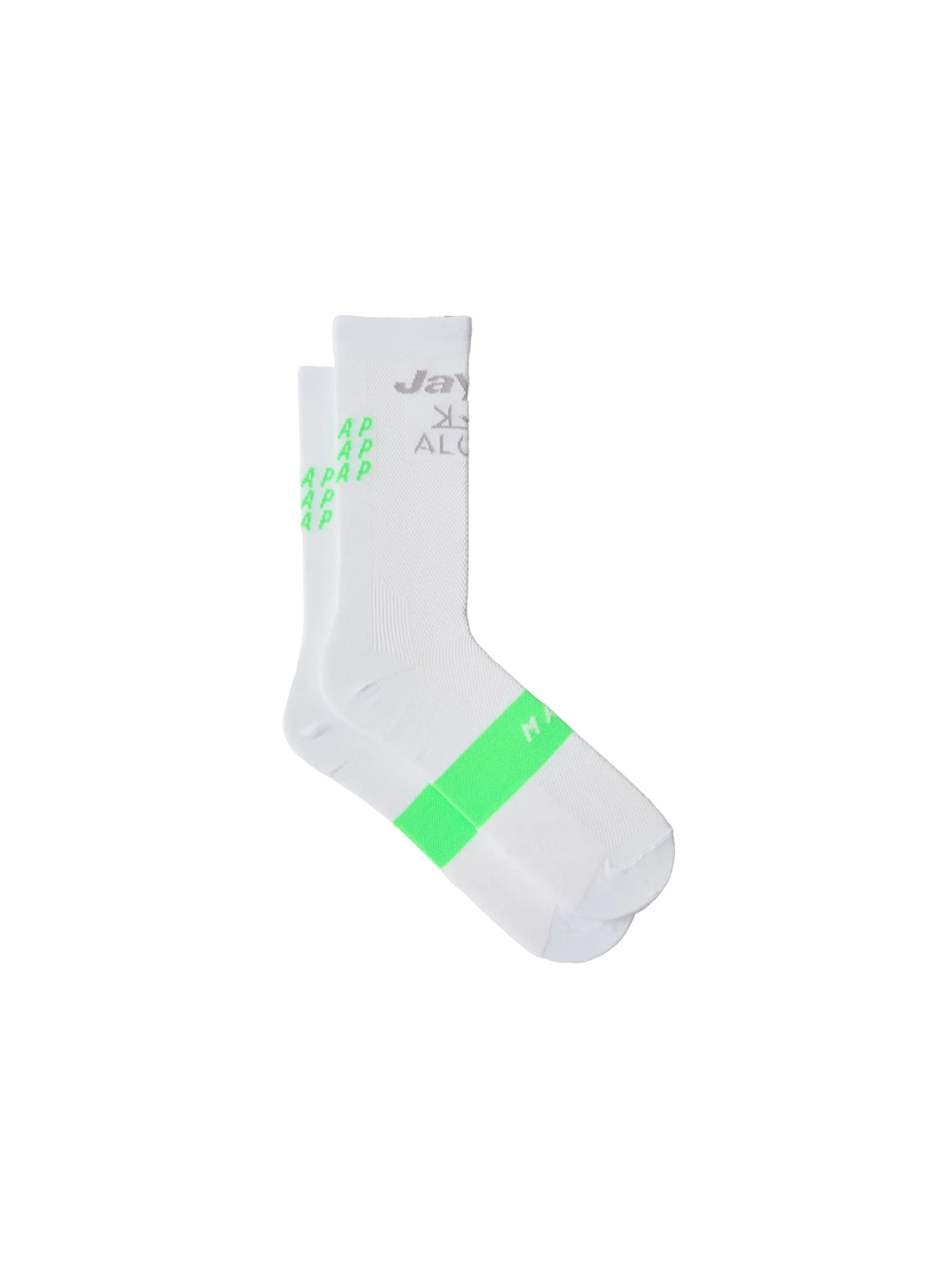 MAAP World Tour Socken, Weiß/green edge