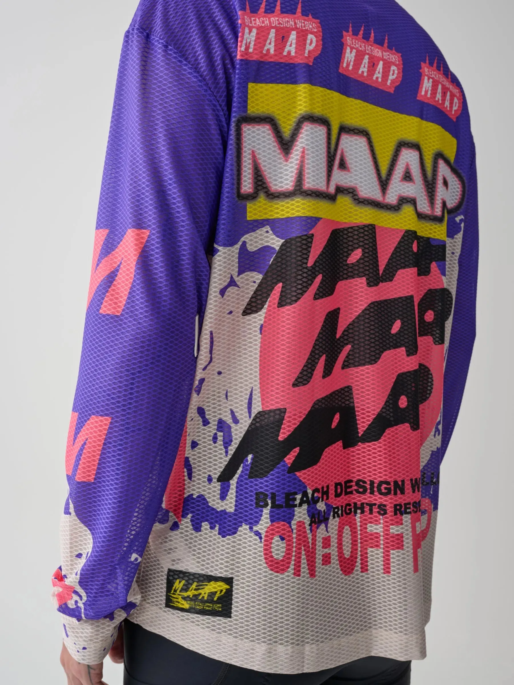 MAAP X BLEACH Mesh Langarm Tee, Purple mix, S MAAP X BLEACH Mesh Langarm Tee, Purple mix, S