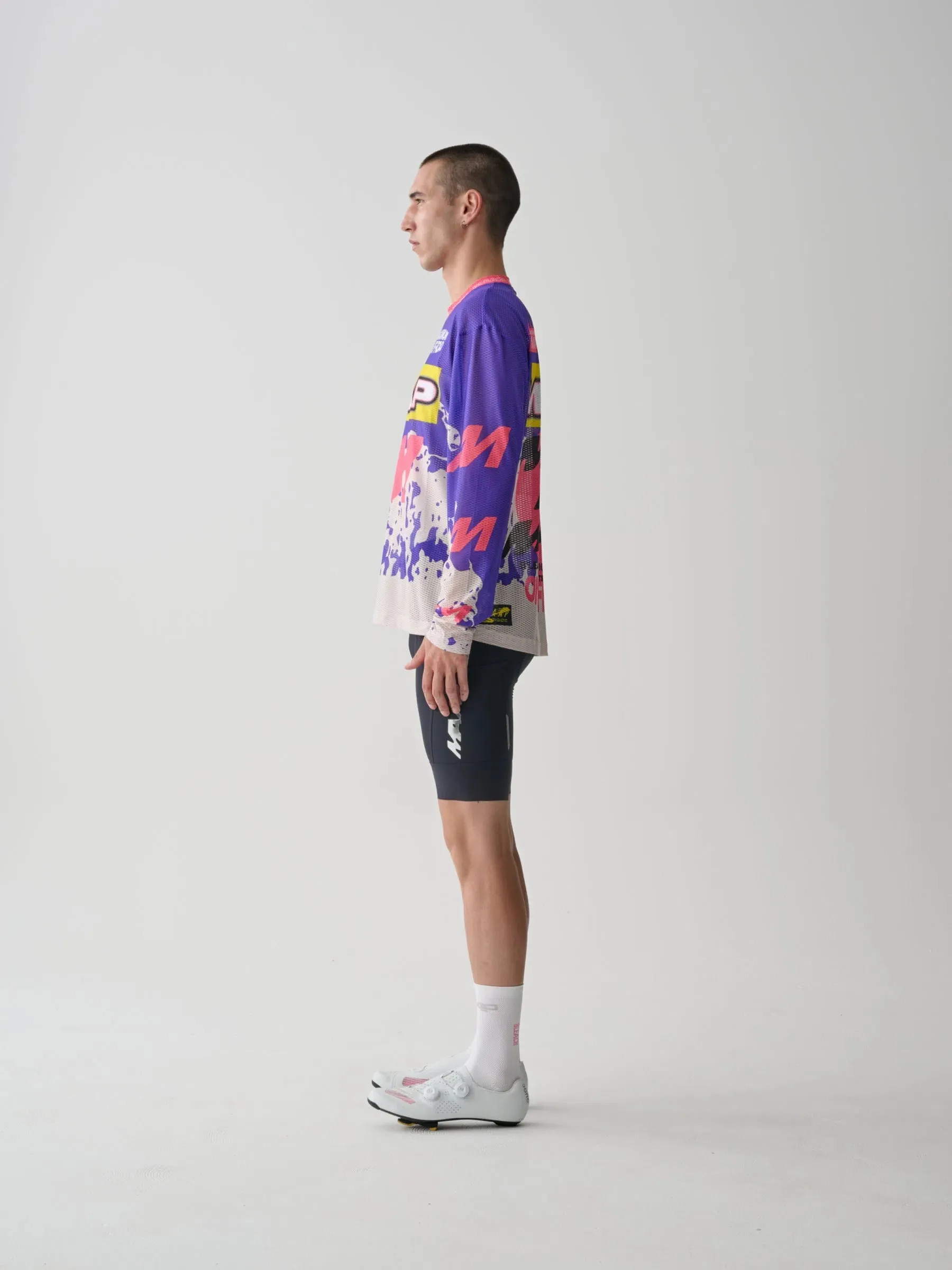 MAAP X BLEACH Mesh Langarm Tee, Purple mix, S MAAP X BLEACH Mesh Langarm Tee, Purple mix, S