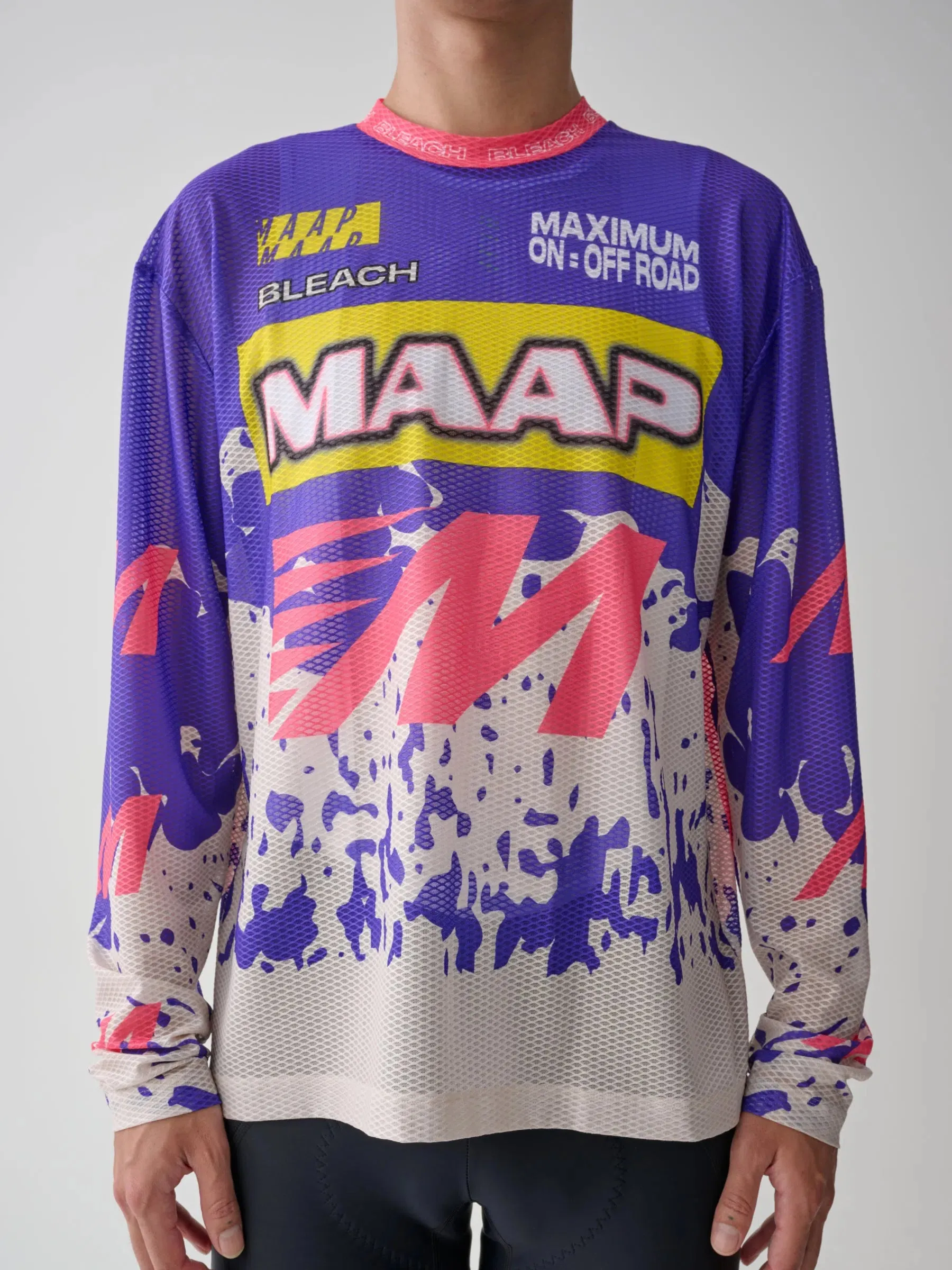 MAAP X BLEACH Mesh Langarm Tee, Purple mix, S MAAP X BLEACH Mesh Langarm Tee, Purple mix, S