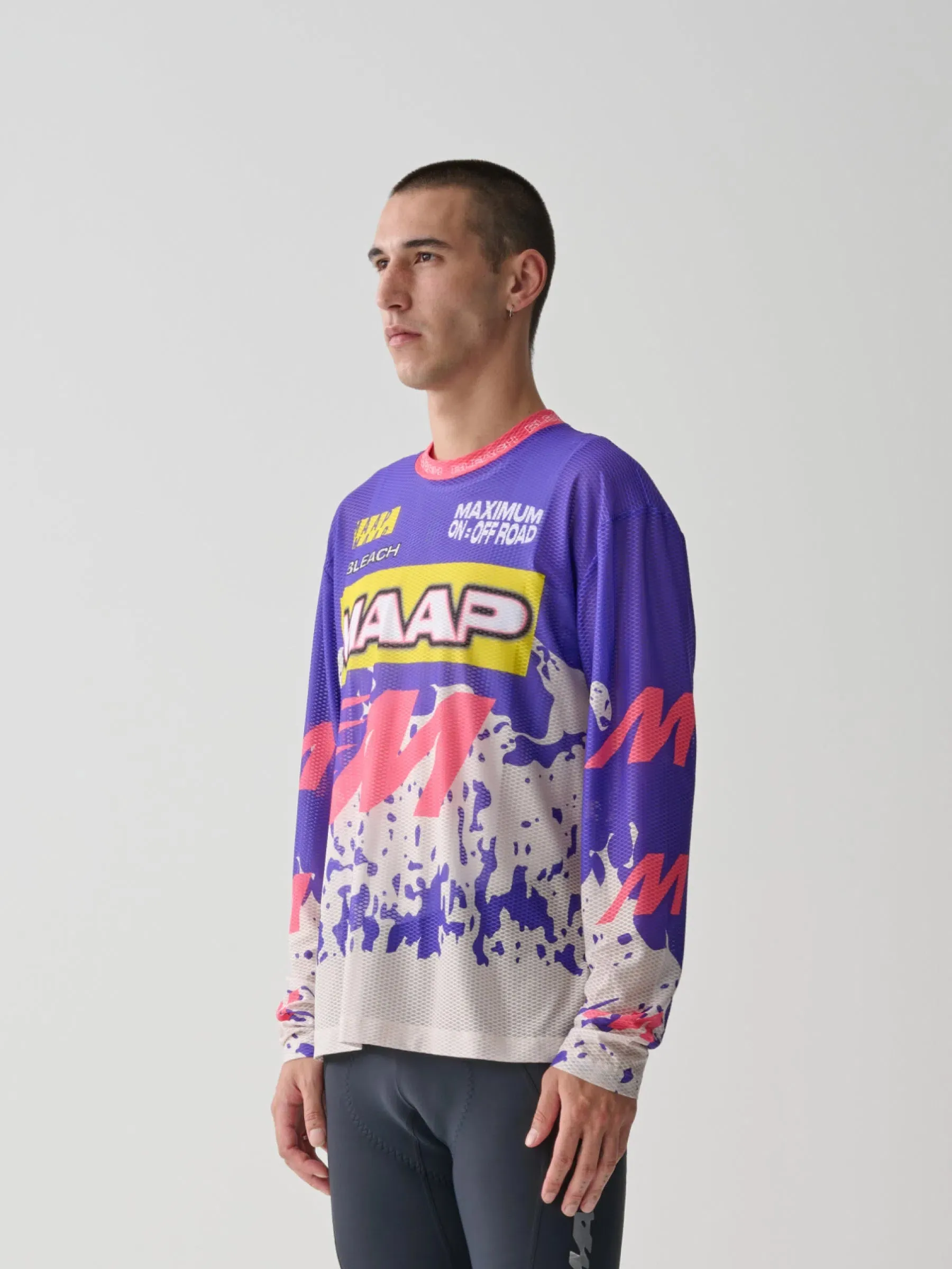 MAAP X BLEACH Mesh Langarm Tee, Purple mix, S MAAP X BLEACH Mesh Langarm Tee, Purple mix, S