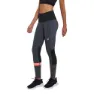 Medium grey / black / neon coral