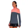 Medium grey / neon coral